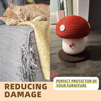 Mushroom Cat Scratcher, Cute Cat Scratching Post, Durable Sisal Rope Cat Scratching Board, Kitten Tree, Cat Toy for Cats to Play and Care for Their Claws, No Assembly Required