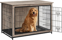 Feandrea 27.2" Dog Crate Furniture - Greige / 44.1"L x 29.5"W x 32.3"H