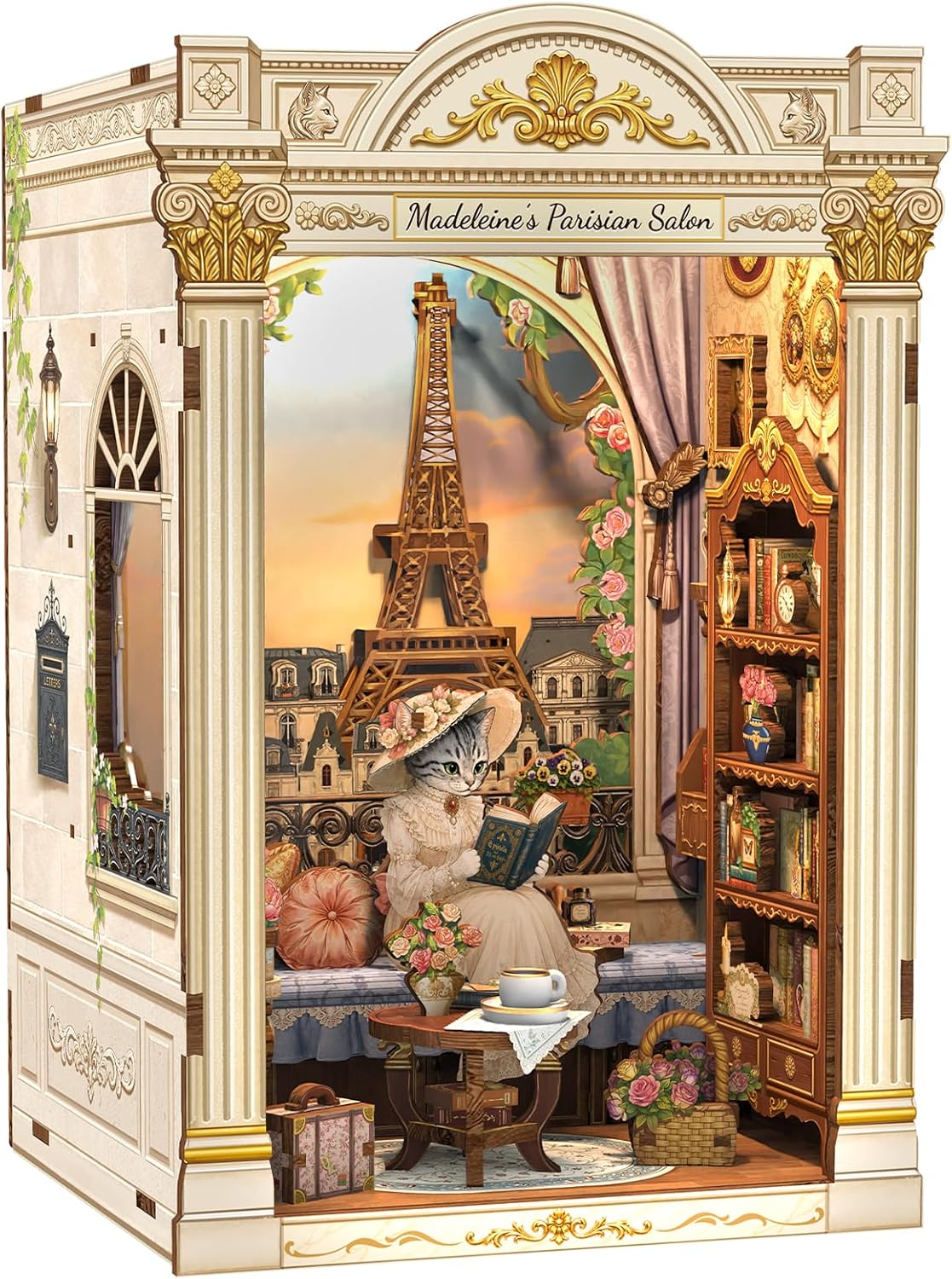 Fsolis Book Nook Kit Booknook Bookshop - Madeleine’s Parisian Salon