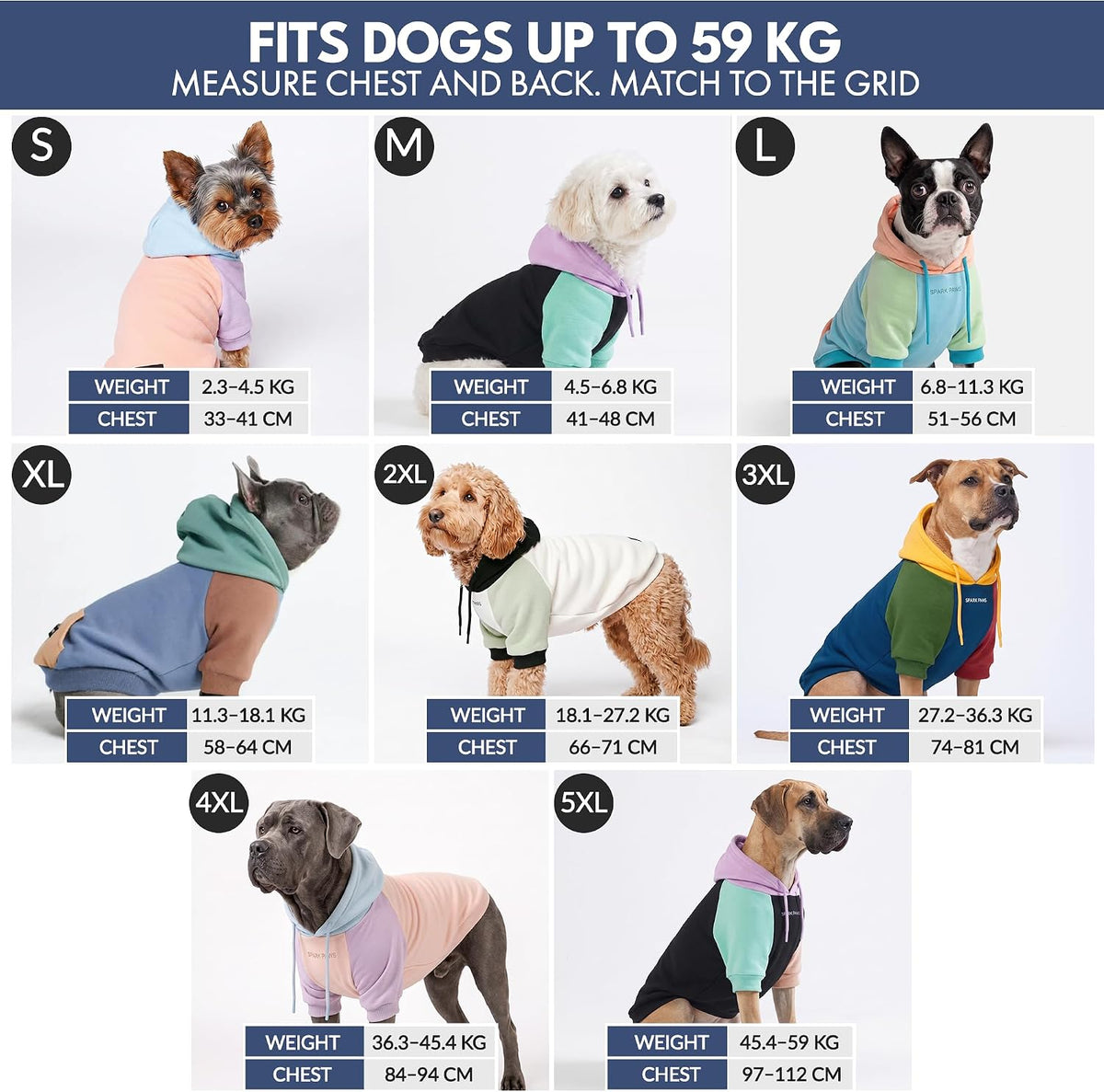 Spark Paws Dog Hoodie, Buttery-Soft Sweater Sweatshirt - Teal / X-Large - image 2