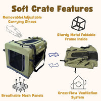 Pet Stroller Foldable Travel Crate for Small and Medium Dog and Cat, Portable Pet Travel Carrier, Pet Jogger with Detach Carrier