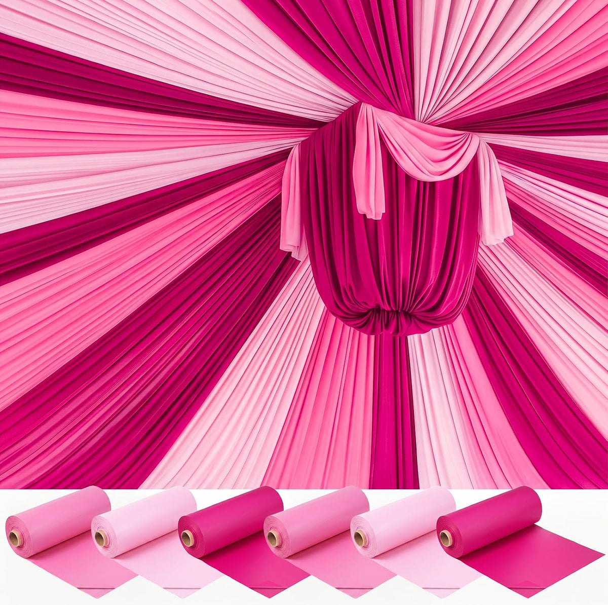 Moukeren red and white circus carnival plastic table cover roll on a party table - view 5