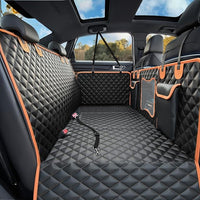 Back Seat Extender for Dogs,Dog Car Seat Cover for Back Seat with Hard Bottom Holds 500 lbs,Car Seat Protector,Waterproof Extender for Dogs,Dog Hammock,600D Nonslip,Pet Bed for Cars,SUVs, Small Trucks