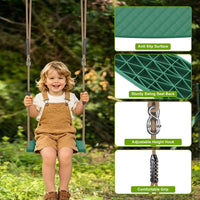 BeneLabel green A-frame middle swing set bracket made of powder coated steel - view 33