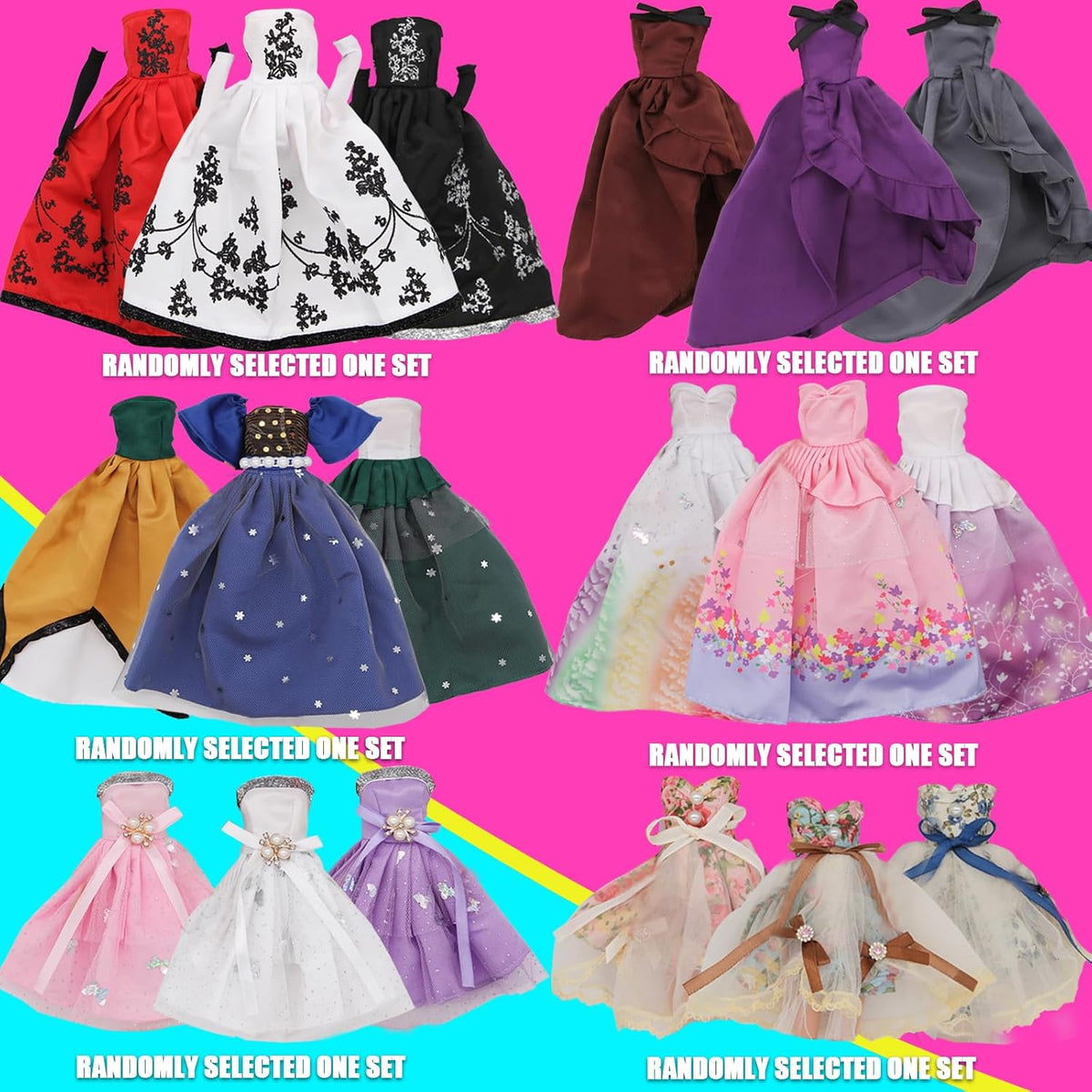 ZTWEDEN Doll Dress Set with Handmade Doll Clothes Wedding Party - image 2