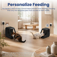 Automatic Microchip RFID Cat Feeder, 16-Cup - Black - image 4