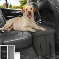 Car Back Seat Extender for Large Dogs up to – Essentials for Dogs - Grey+Fur Remover Brush