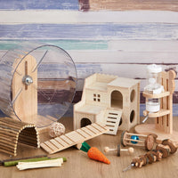 18 Pcs Hamster Cage Accessories Set with Hamster Wheel Maze House – Essentials for Small Pets - Fun Interactive Style - image 4