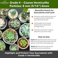 Organic Coarse Vermiculite for Indoor Gardening Plants and Mushrooms – Enhances Soil Aeration, Seed Germination, Rooting Cuttings – Small Packages and Bulk (Vermiculite Grade 4 – Coarse, 30 quarts)