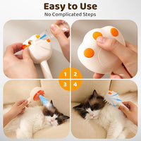 Steam Cat Brush, 6-in-1 Dog Brush Spritz Defur Comb, Steamy Skin Friendly Deshedding Grooming Tool, Suitable for Shedding & Haired Pets, Pet Supplies Accessories,White