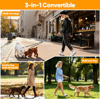 XiaZ Double Dog Leash for Two Dogs Perfect for Small Medium Dogs - Black / Medium/Large - image 3