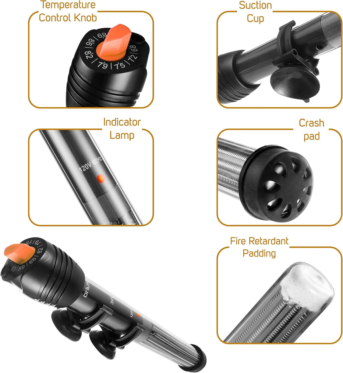Orlushy Submersible Aquarium Heater - C100 - image 3