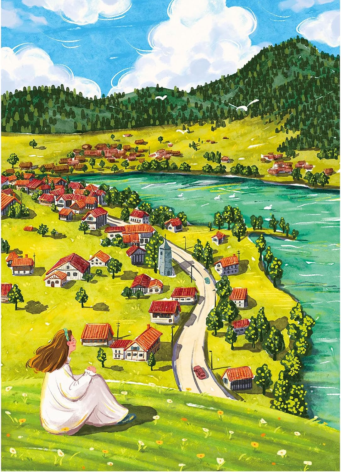 1000 Piece Puzzles for Adults, Premium Magic Book Jigsaw Puzzle – Fun for Kids & Family - Mountain Top Calm