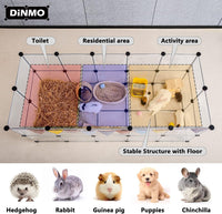 DINMO 28 Panels Bunny Playpen, Iron Net Bottom - Plastic-38 panels - image 3