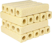 RealPlus Ceramic Bio Filter Media for Aquarium Sump Canister Pond Fish Tank Canister Koi Pond, Vast Surface Area, 80pcs, Yellow