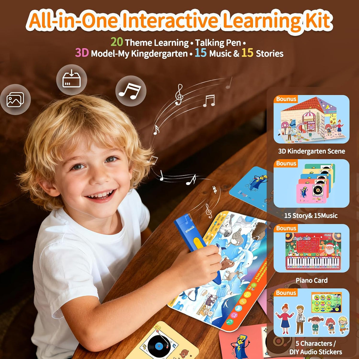 Qiaojoy Bilingual Interactive World Map for Kids Learning Educational - Search and find - image 4