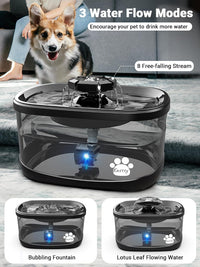 Kastty 2.5Gal/9.5L Dog Water Fountain Extra Large Pet Water Fountain - Black - image 3