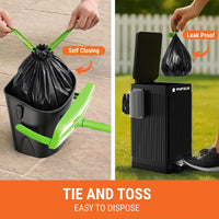 Dog Pooper Scooper with Bag Attachment - Black - image 3