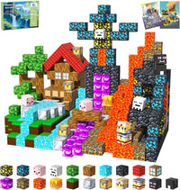 SSAWER 48 piece magnetic blocks travel set with colorful building cubes - view 10