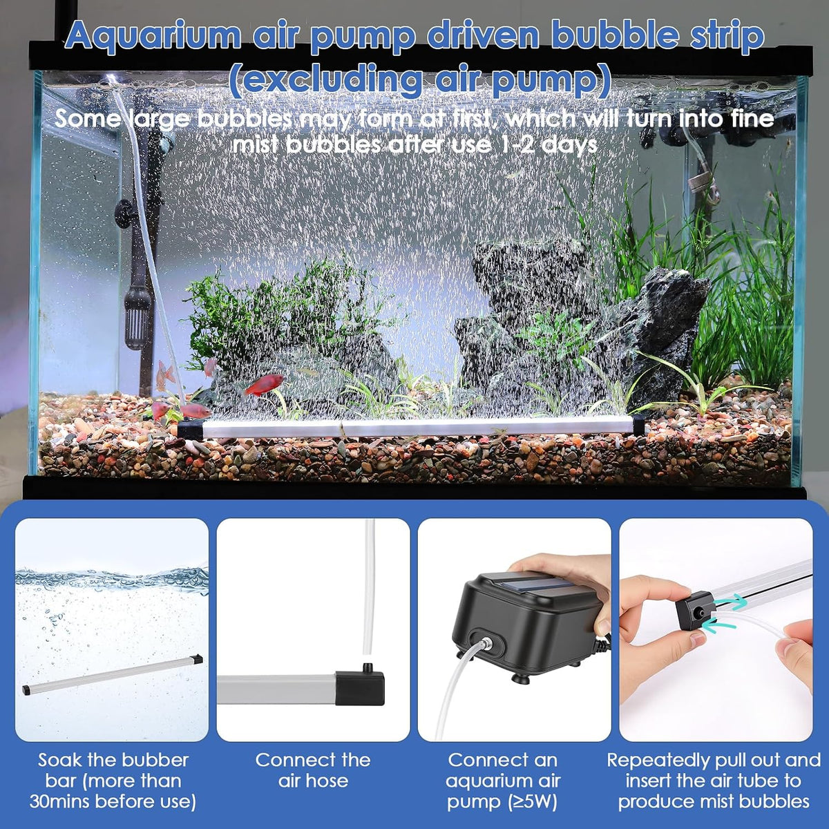 hygger Aquarium Bubble Strip - 27.5 Inch - image 2
