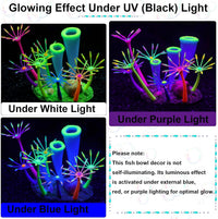 2pcs Silicone Glowing Effect Aquarium Fish Tank Decorations - Green - image 4
