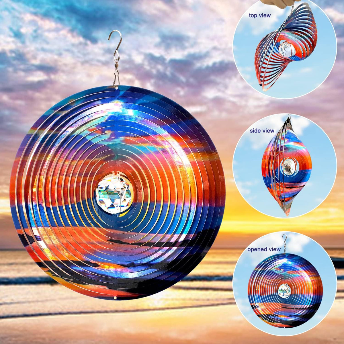 FONMY Wind Spinner Mandala Starry Sky 12 inch 3D Stainless Steel - 12inch / Mgb06 - image 3