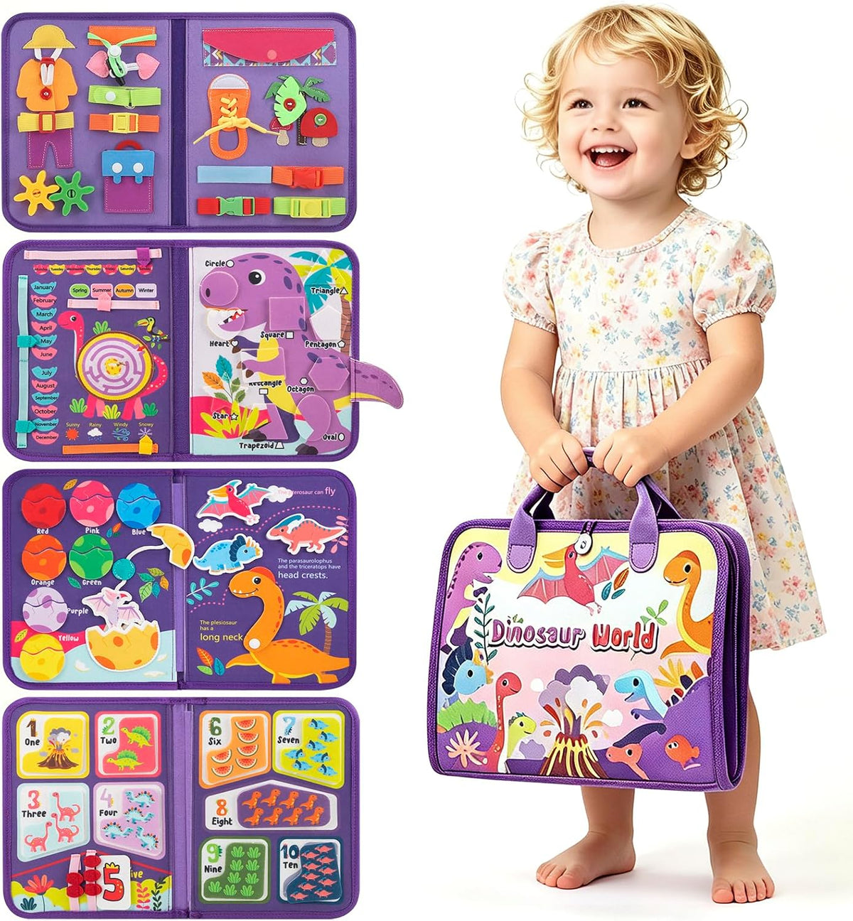 Winblo Toddler Busy Board - Light Purple