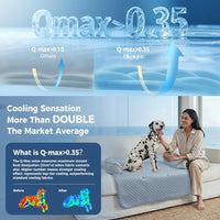 Calming Dog Bed for Couch with Cozy Raised Edge - Light Blue / 35"L x 31"W x 4.5"Th - image 4