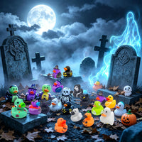 Holydeck 27-piece Halloween rubber ducks in 17 spooky styles with gift cards - view 7