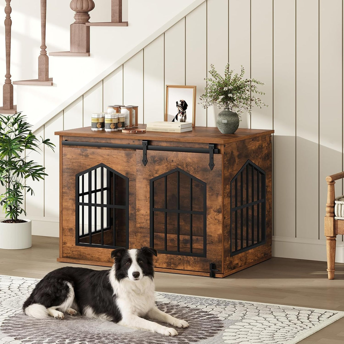 MAHANCRIS Dog Crate Furniture - Rustic Brown - image 2