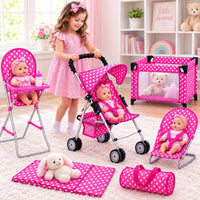 fash n kolor 4 Piece Doll Play Set, Includes - Pink - image 2
