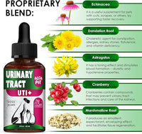 Сat Urinary Tract Infection Treatment with Cranberry – Dog UTI Treatment to Care for Bladder – Cat UTI Treatment for Kidneys – Preventive Support for Renal Health in Drops – 2 Oz