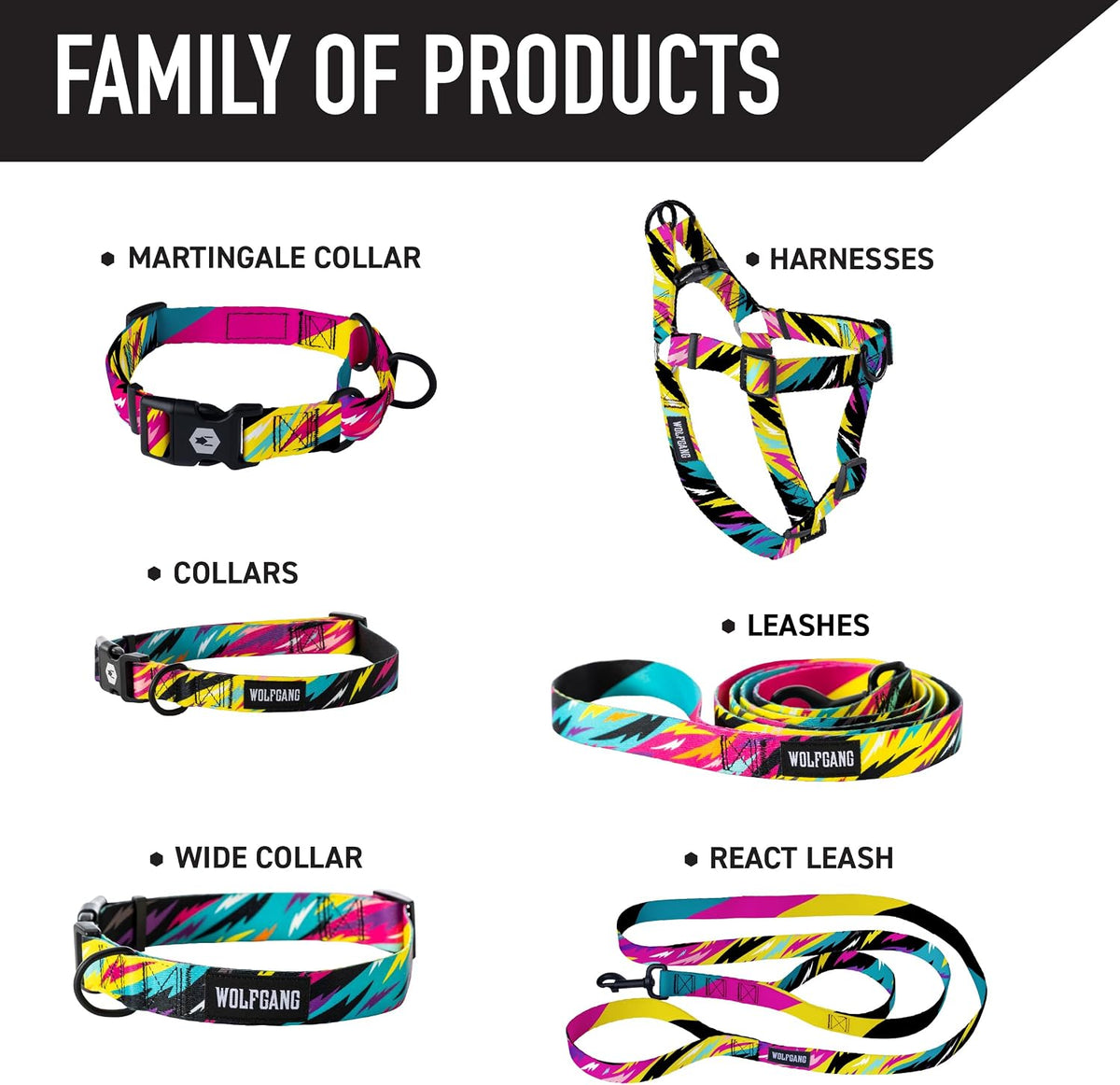 Wolfgang Heavy Duty Martingale Dog Collar with Quick Release Nylon - FuzzyTails Print / Small (5/8 Inch x 10-12 Inch) - image 4