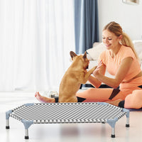 Kuntrust Elevated Outdoor Dog Bed, Medium Size, Cotton Material - Triangle / 6 sided Medium - image 4