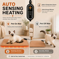 Pet Heating Pad for Cats & Dogs - camel / 17.7" x 17.7" - image 2
