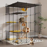 Extra Large Cat Cage, 4-Tier Catio - 41.3"L x 41.3"W x 41.3"H