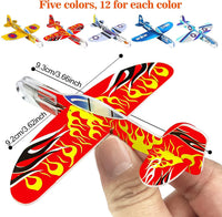 XIPEGPA 60 pack of colorful glider airplanes for kids to assemble and fly - view 3