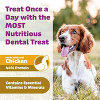 Dog Dental Treats – Vet VOHC Approved – Delicious Chicken Protein – Removes Tartar with Cleaning Comb Shape – Dental Dog Treats for Extra Large Dogs (36oz, 18 Count)