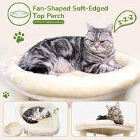 Globlazer Corner Stable Cat Tree Tower with Scratching Post, C51 - 51inch / Beige - image 3