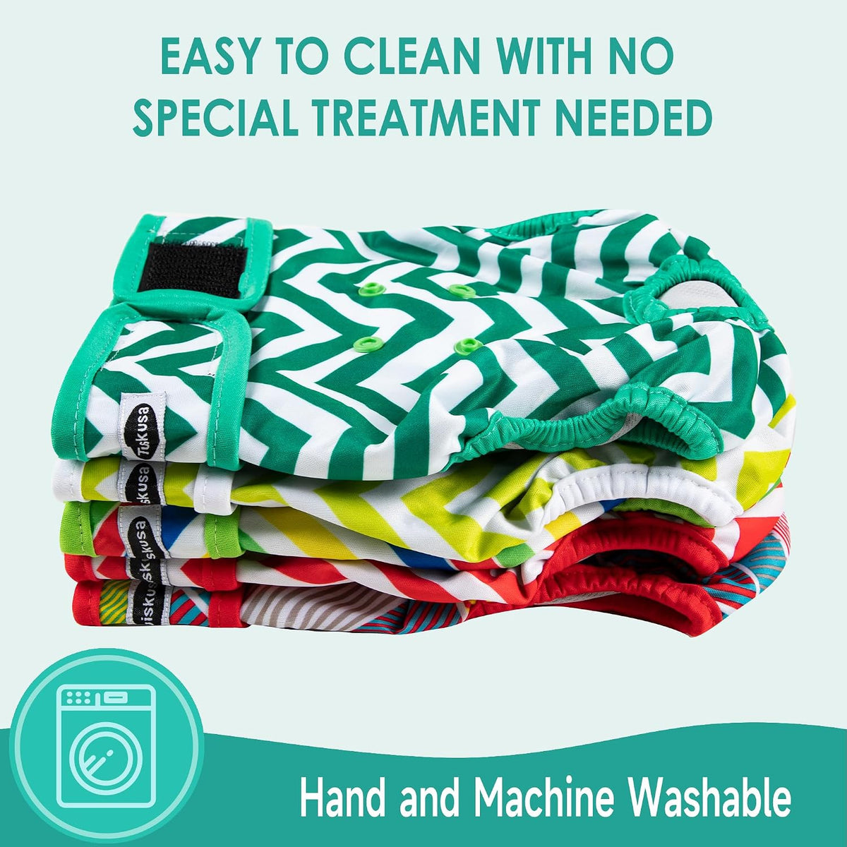 Tuiskusa Reusable Washable Dog Diapers Female - Stripes 5-Pack / X-Large - image 4
