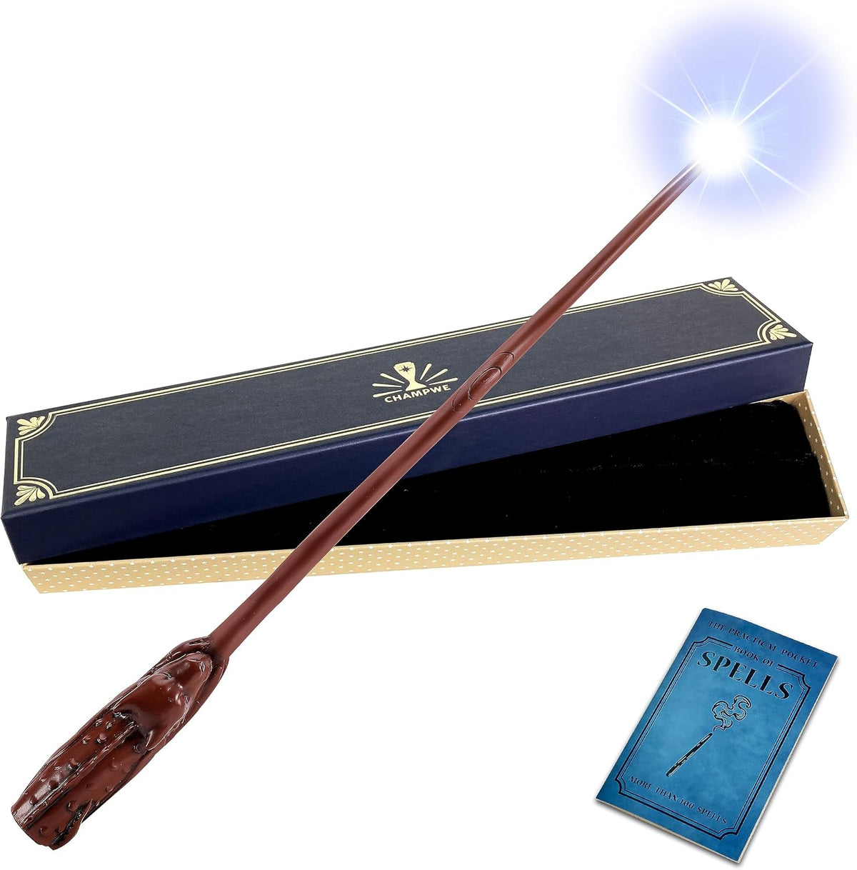 ChampWe Light Up Magic Wizard Wand Rechargeable Illuminating Toy - Dragon