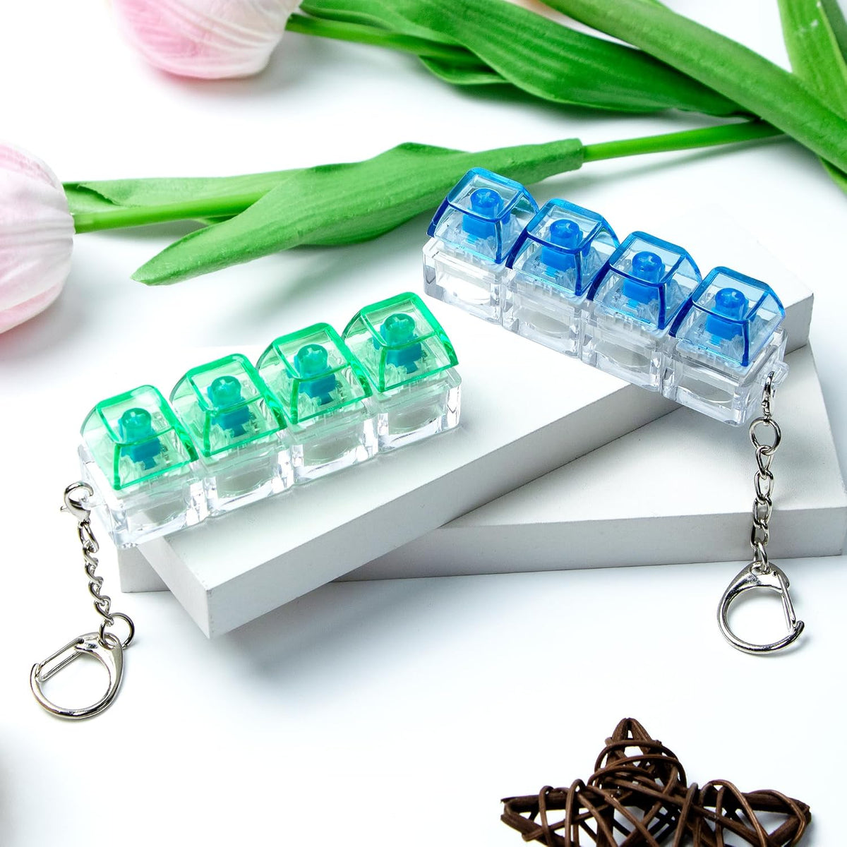 2 PCS Keyboard Fidget Toy - Blue Green / General - image 2