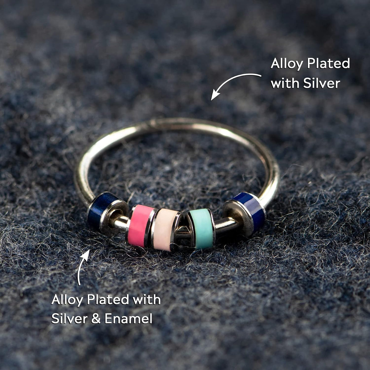 STORYJEWELLERY daughter spinner ring, silver fidget ring with message card - view 16