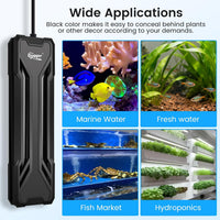 hygger Aquarium Heater 300W/500W/800W/1000W - Black-1200W for 160-280 Gallon - image 3