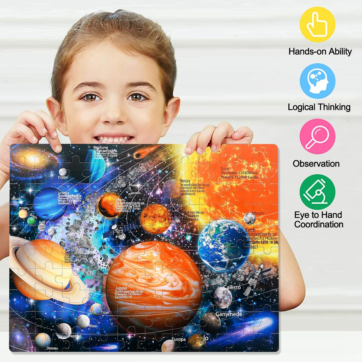 LELEMON Halloween jigsaw puzzle for kids with pumpkins and bats in tin box - view 31