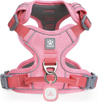 Pawaii No Pull Dog Harness with Pet ID Tag, Reflective Vest – Essentials for Dogs - L (Chest: 27"-32" ) / Mimi Pink