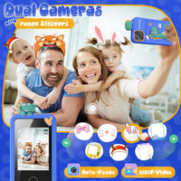 Luyiilo Kids Smart Phone Toys for Boys - Blue - image 3