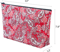 GUSTARIA empty mahjong tiles bag with blue print and zipper closure - view 11