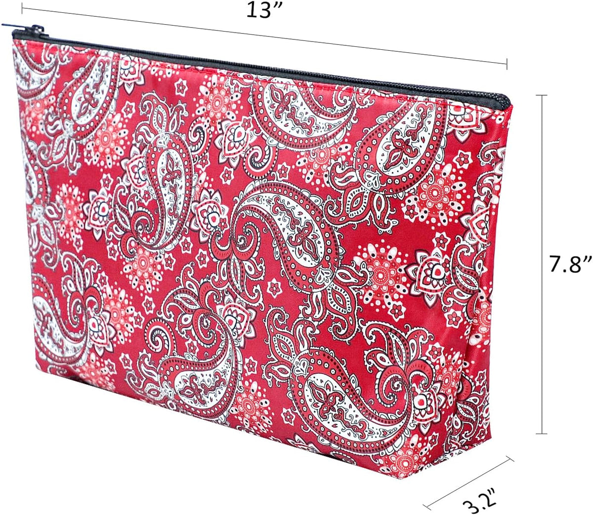 GUSTARIA empty mahjong tiles bag with blue print and zipper closure - view 11