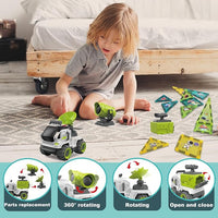 Magnetic Tiles Building Block Set Magnet Tiles Educational Toy Space Adventure Learning Construction Magnetic Toys Set Birthday Gift for Boys Girls Kids Age 3 4 5 6 7 8